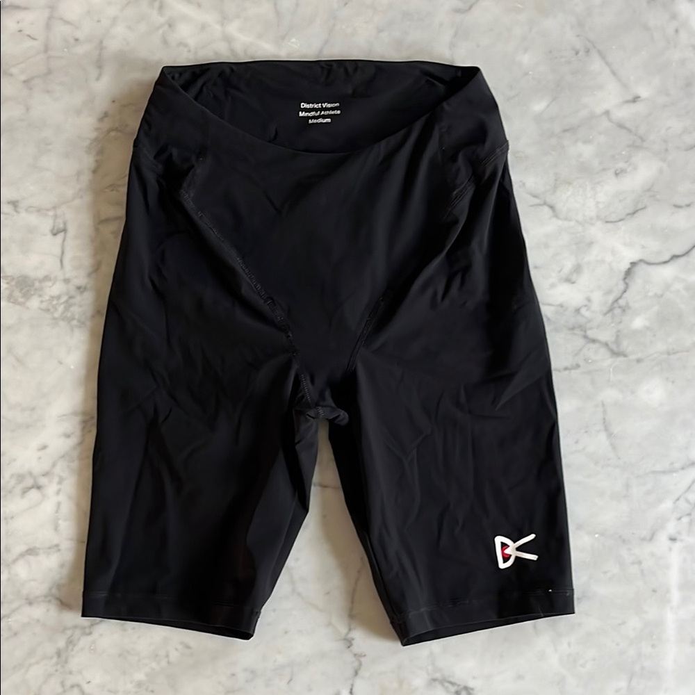 Black District Vision Cycling Shorts with Logo
